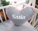 Poduszka z imieniem Kasia w kształcie serca
