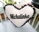 Poduszka z imieniem Michalinka w kształcie serca