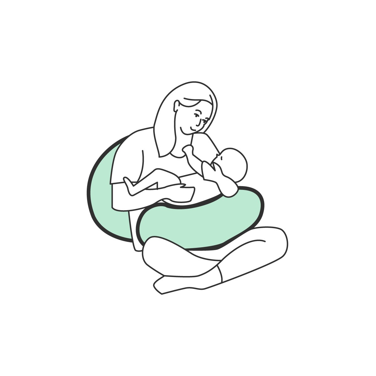 Poduszka rogal dla kobiet w ciąży "C" w dowolnym wzorze