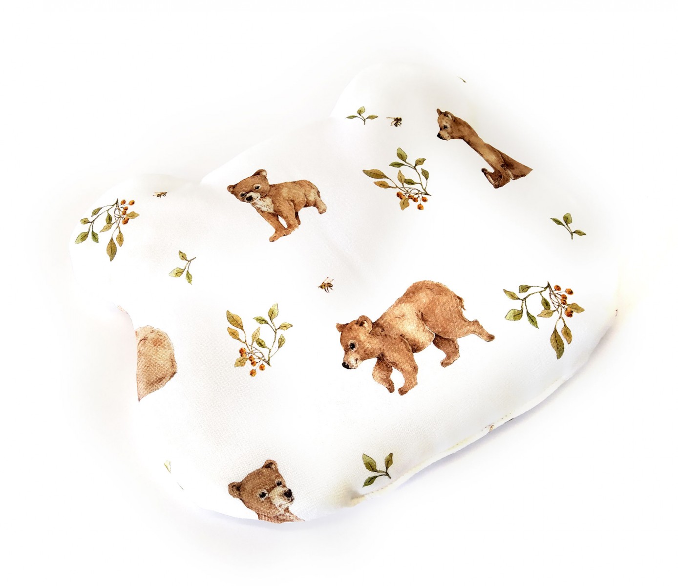 Komplet bambusowy Mini Niedźwiadki z poduszką z uszkami (Karty do zdjęć "Mój pierwszy rok" gratis!)