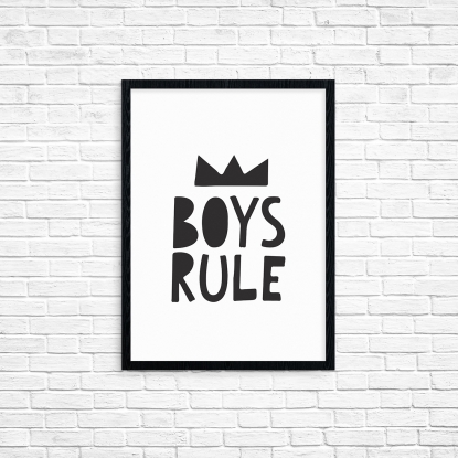 Plakat A3 "Boys Rule"