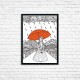 Plakat A3 "Dziewczyna z parasolem" (59)